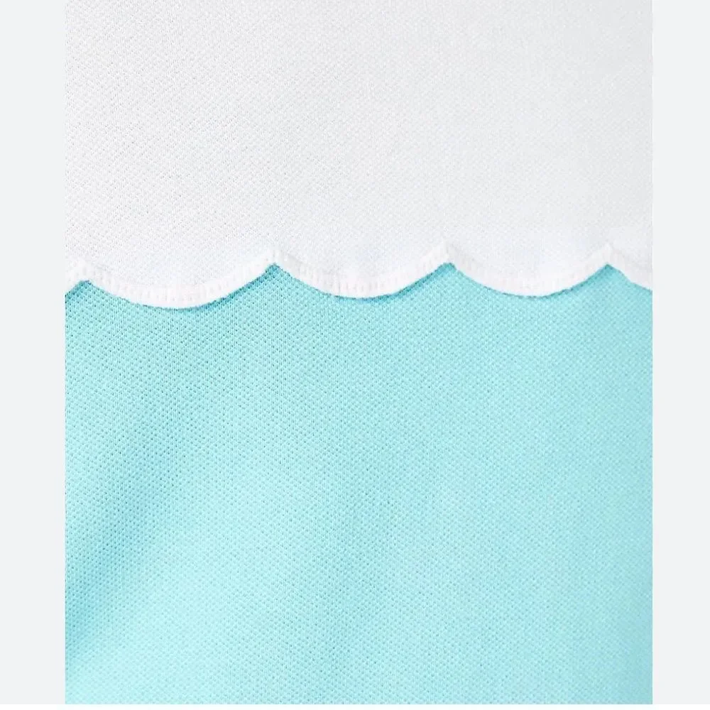 Lilly Pulitzer White and Light Blue Polo Mini Dress - Picture 3 of 16